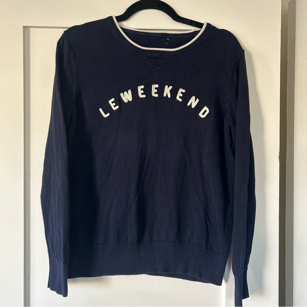 J. Crew women’s Navy “Leweekend” Sweater